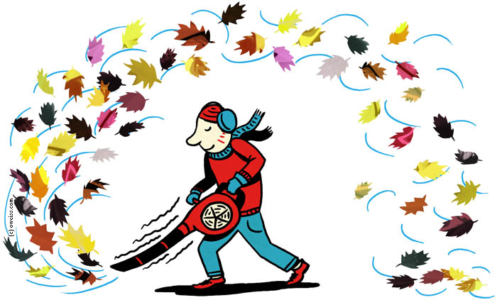 cartoon blowing leaf blowers leaves Landscaping Gas-powered Electric Noise pollution Air pollution Leaf debris Efficiency Emissions Carbon footprint Sustainable Health concerns regulations equipment Energy consumption Green Gasoline-powered hazards futility futile Existence Purpose Mortality Meaning life Nihilism Despair Loneliness Isolation Emptiness Absurdity Sisyphus Camus Human condition Life's struggles purpose happiness fulfillment significance psychological