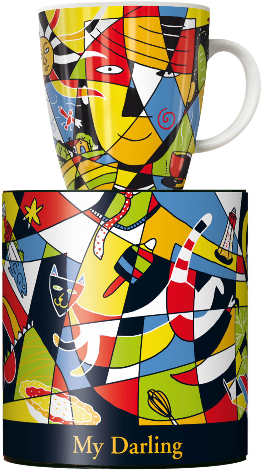 Boy girl faces colors coffee cup mug presents gifts darling Ritzenhoff